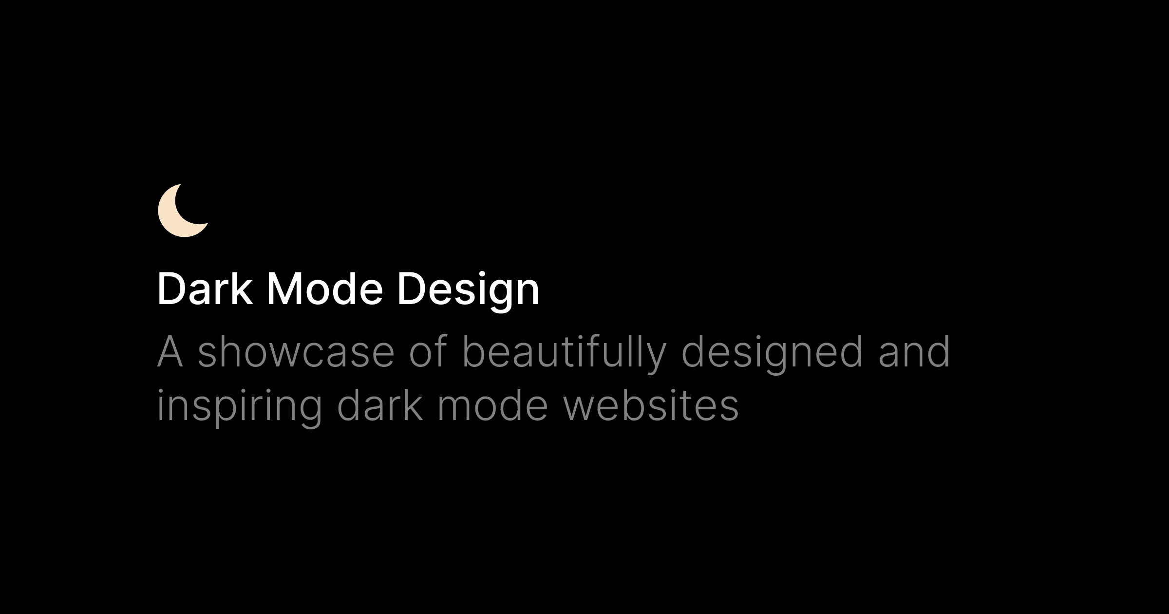 Dark Mode Design