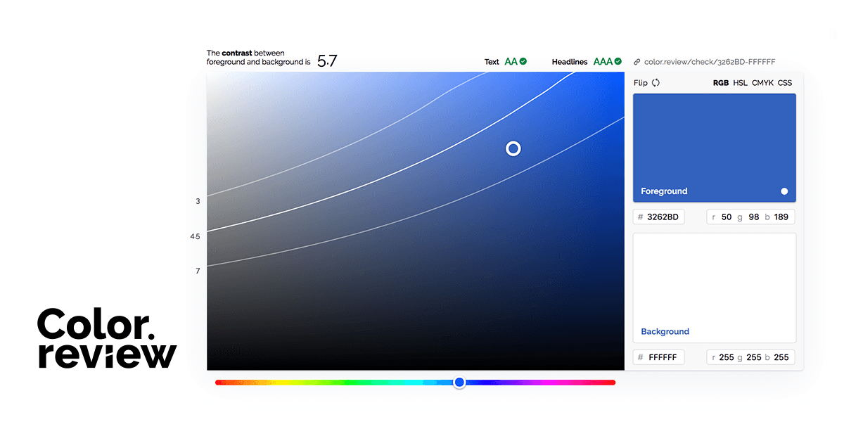Color Review: Visual contrast checker