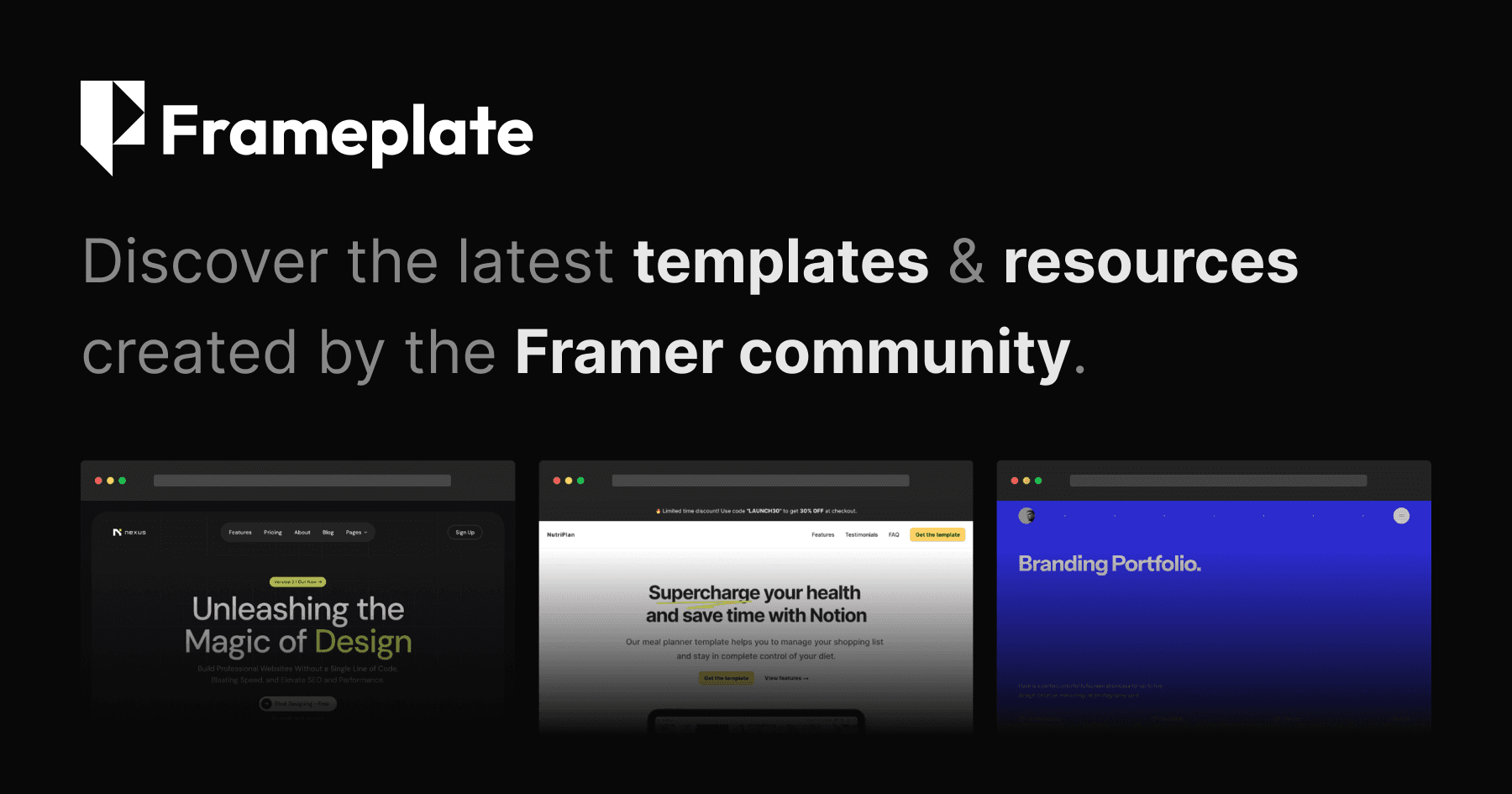 Explore Frameplate: Premier Framer Templates & Resources