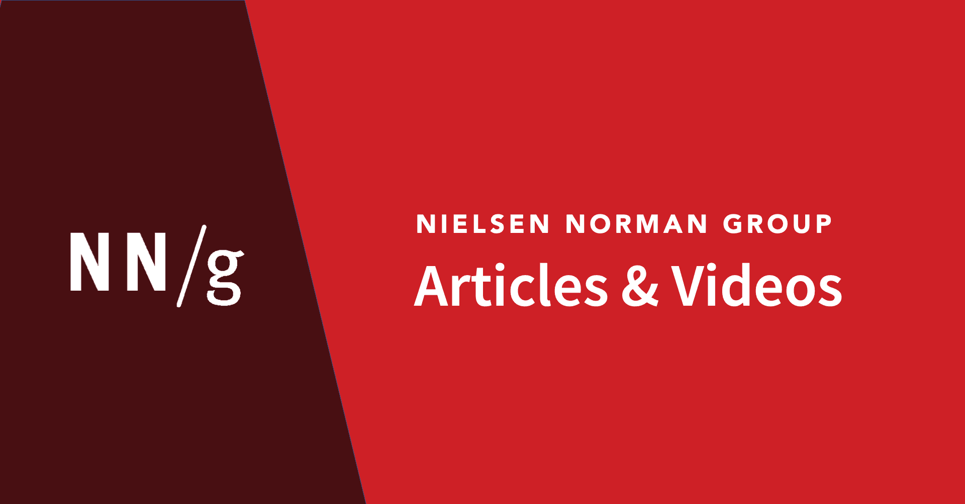Nielsen Norman Group Articles