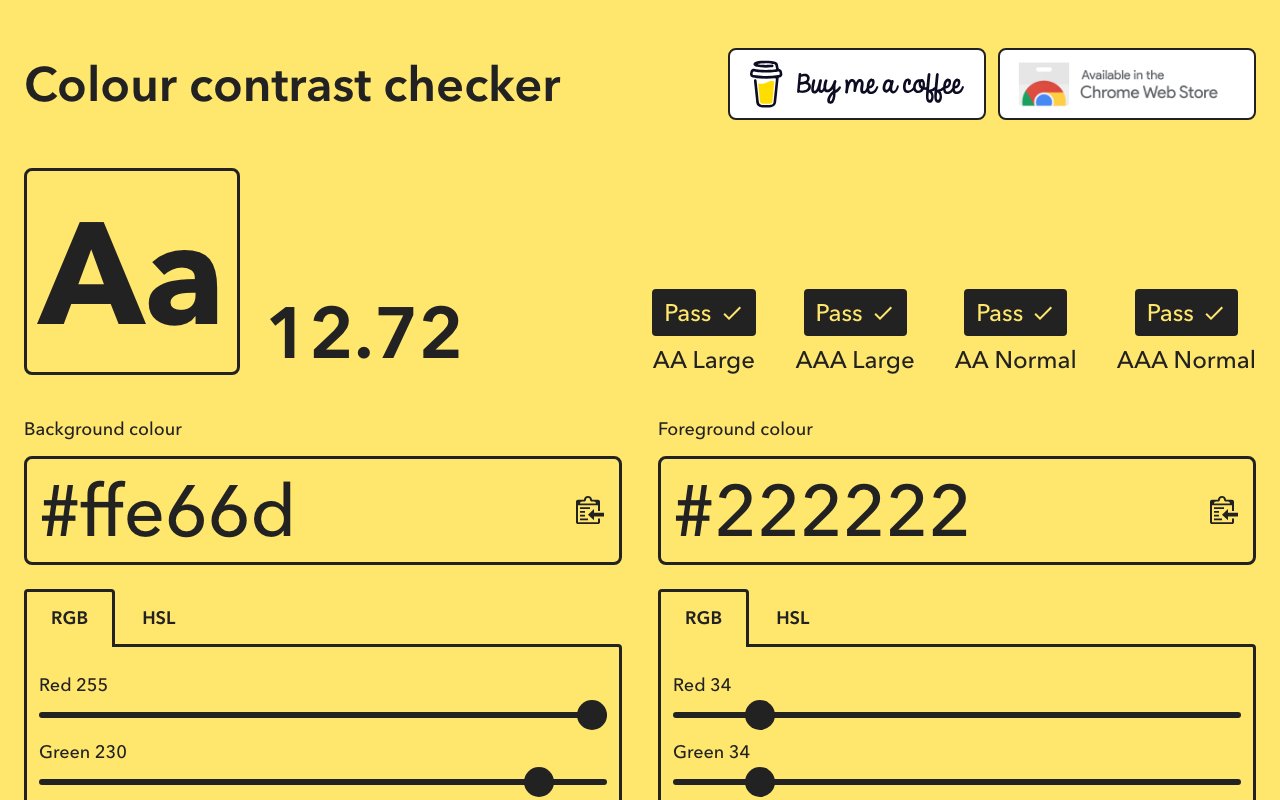Colour Contrast Checker: Web-based WCAG checker