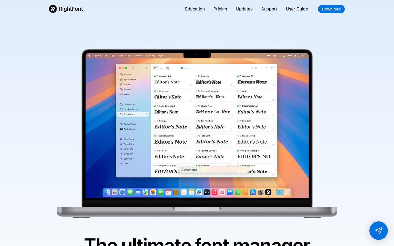 RightFont: Premier Font Manager for Mac