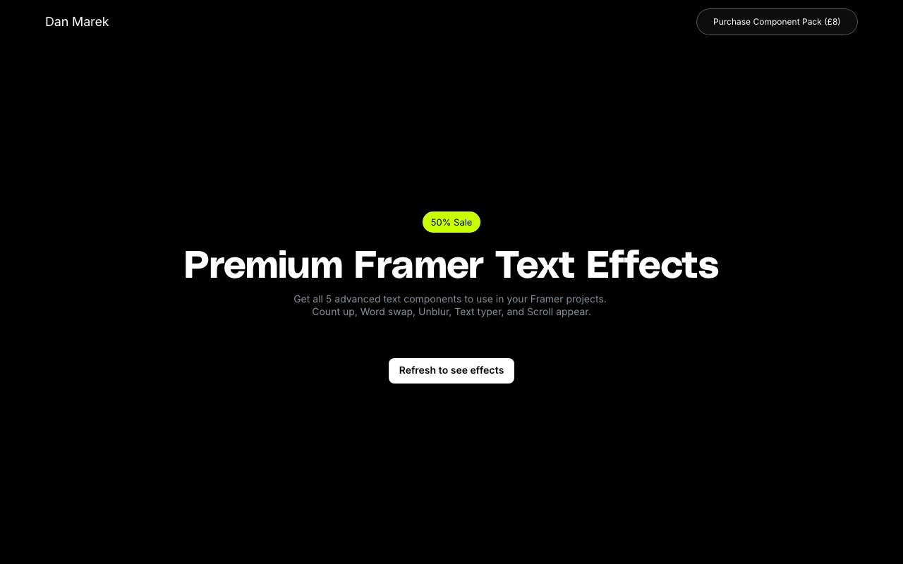 Text Supply: Premium Framer Text Effects