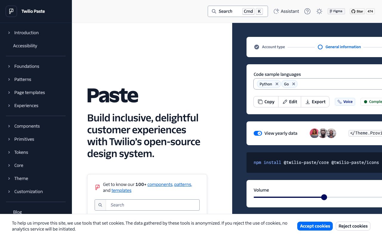 Twilio Paste: Comprehensive Design System for Customer Experiences
