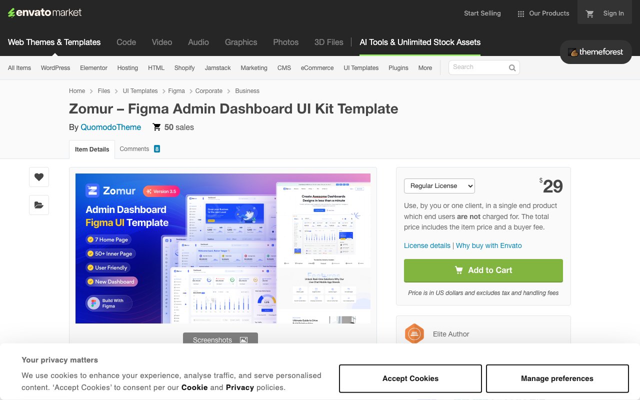 Zomur: Corporate Admin Dashboard UI Kit